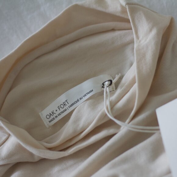 Oak + Fort Lightweight Long Sleeve Mock/Turtleneck - Picture 4 of 5